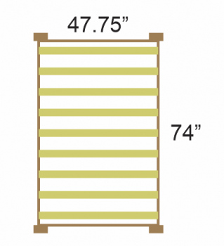 My 3/4 bed is 47.75" x 74" in interior dimensions. Will a standard three quarter mattress fit?