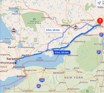 Who can ship a 120cm x 200cm mattress to Montreal?