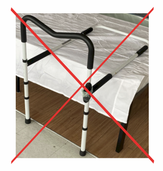 Can you safely add side rails to and adjustable electric bed?