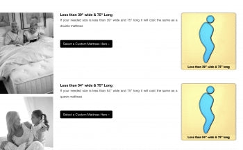 Where can I buy a 54 inch wide by 71 inch long by 11 inches high mattress set for an antique bed?